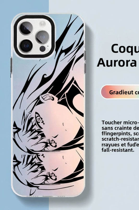 ✨ Coque iPhone Anime Laser Aurora – Design lumineux & protection intégrale - Shopbyshopima