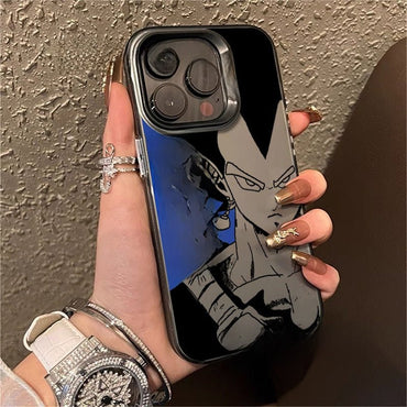 🔥 Coque iPhone Dragon Ball – Goku & Vegeta en design laser ultra stylé - Shopbyshopima