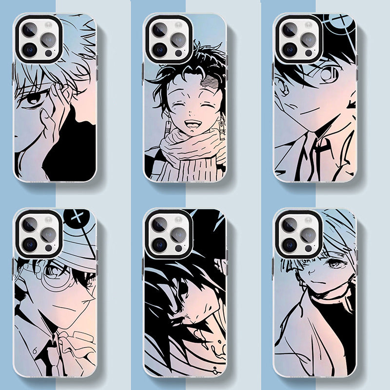 ✨ Coque iPhone Anime Laser Aurora – Design lumineux & protection intégrale