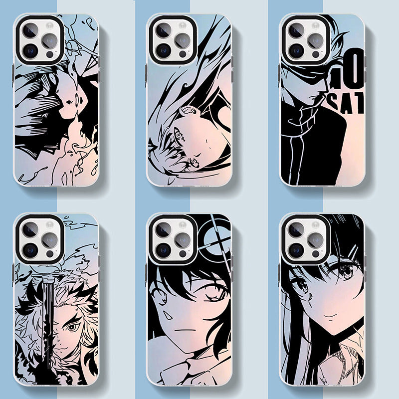 ✨ Coque iPhone Anime Laser Aurora – Design lumineux & protection intégrale