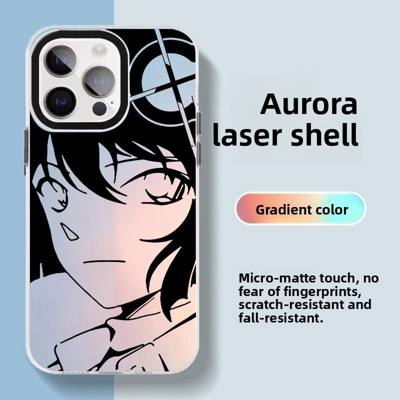 ✨ Coque iPhone Anime Laser Aurora – Design lumineux & protection intégrale