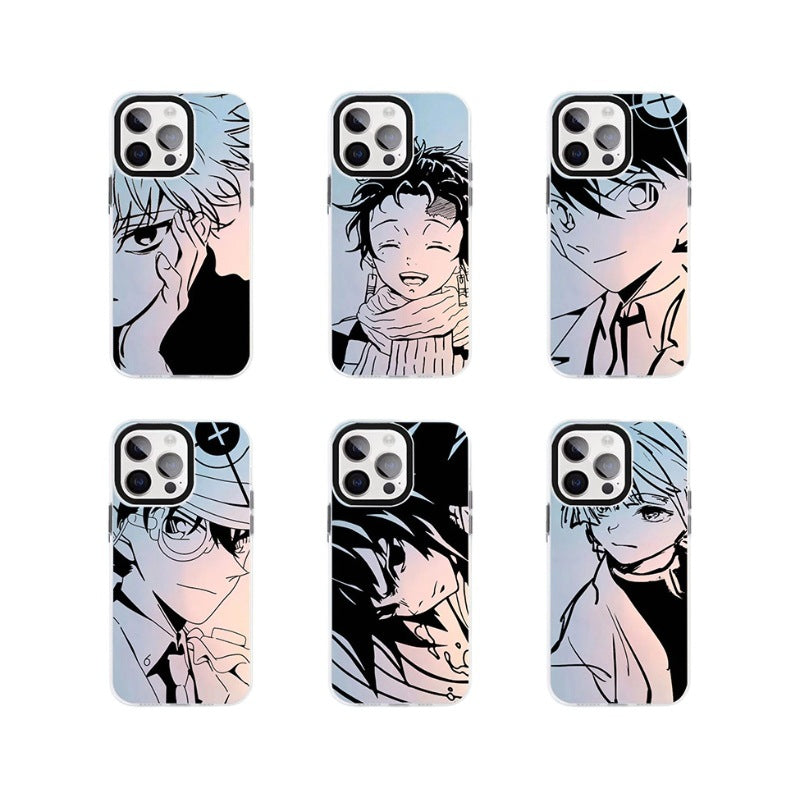 ✨ Coque iPhone Anime Laser Aurora – Design lumineux & protection intégrale