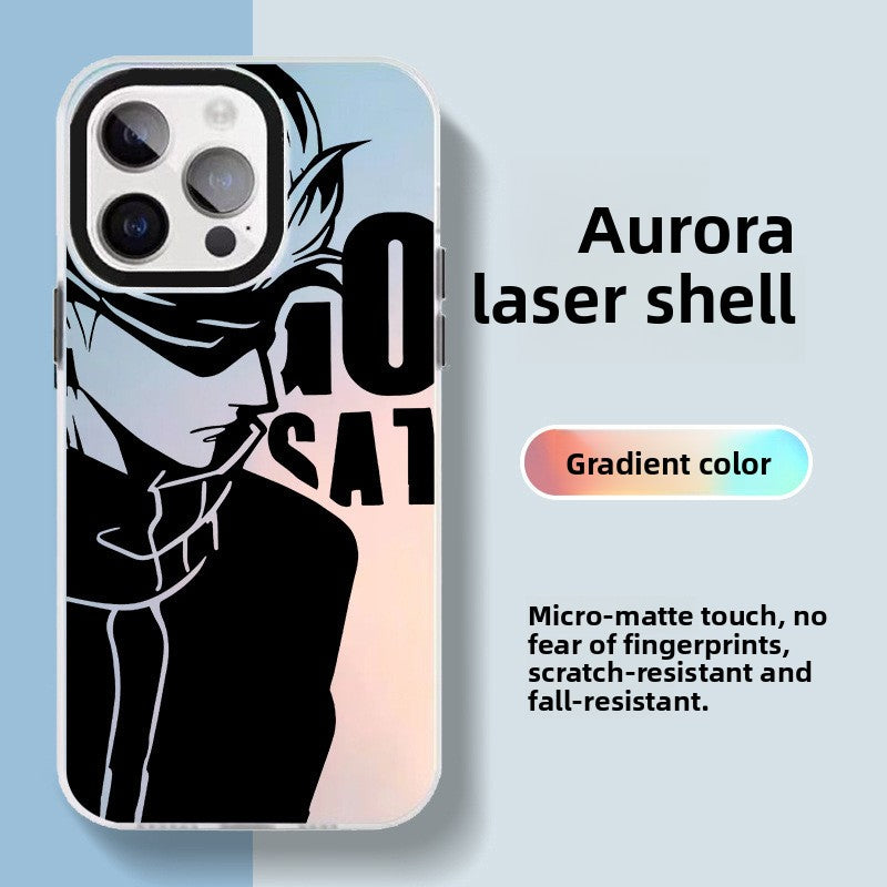 ✨ Coque iPhone Anime Laser Aurora – Design lumineux & protection intégrale