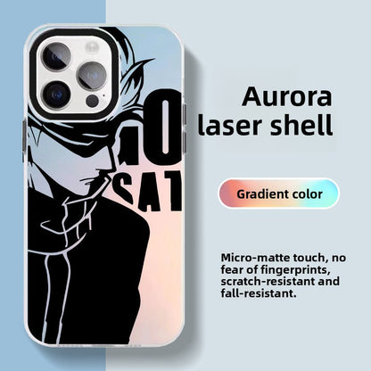 ✨ Coque iPhone Anime Laser Aurora – Design lumineux & protection intégrale
