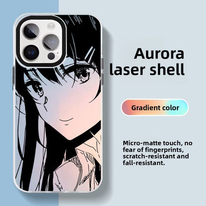 ✨ Coque iPhone Anime Laser Aurora – Design lumineux & protection intégrale