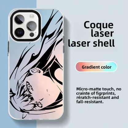 ✨ Coque iPhone Anime Laser Aurora – Design lumineux & protection intégrale