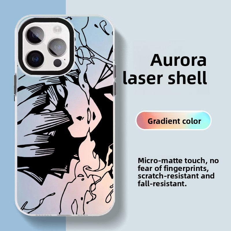 ✨ Coque iPhone Anime Laser Aurora – Design lumineux & protection intégrale