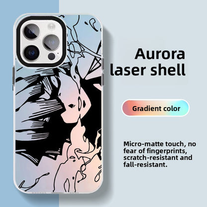 ✨ Coque iPhone Anime Laser Aurora – Design lumineux & protection intégrale
