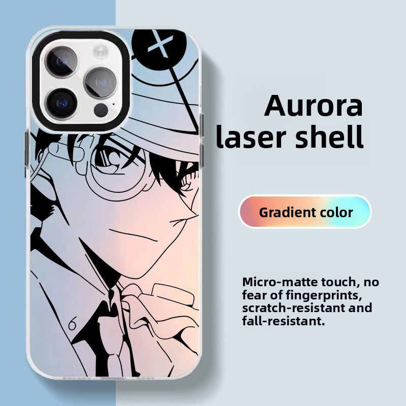 ✨ Coque iPhone Anime Laser Aurora – Design lumineux & protection intégrale