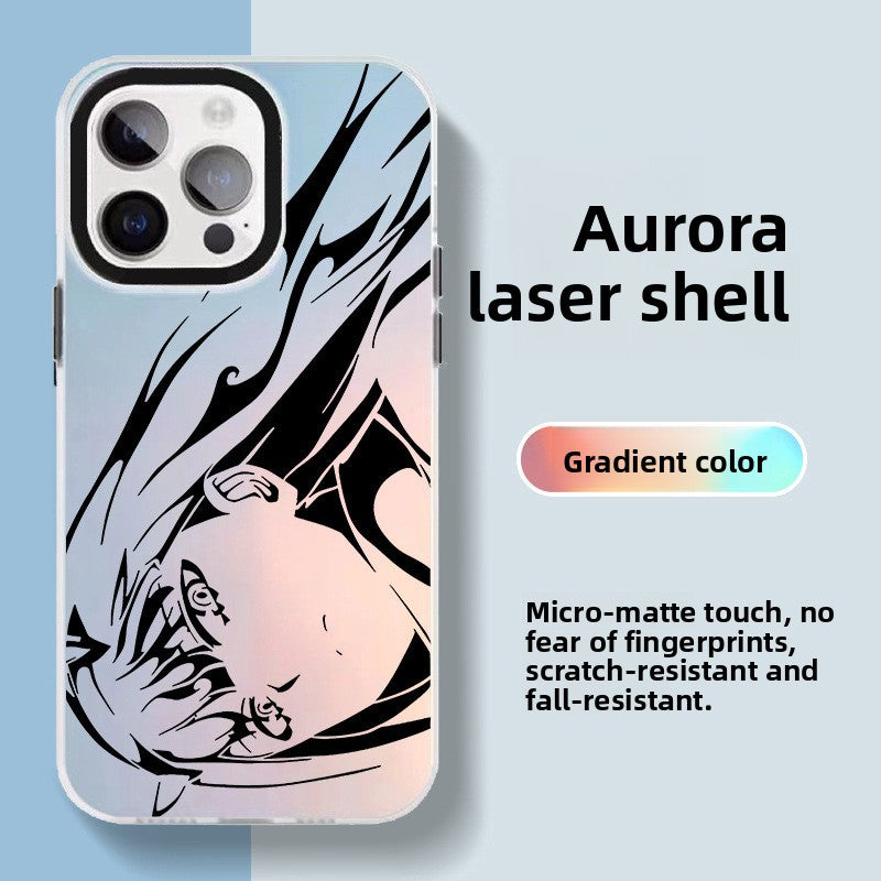 ✨ Coque iPhone Anime Laser Aurora – Design lumineux & protection intégrale