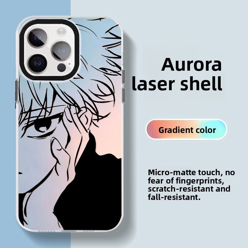 ✨ Coque iPhone Anime Laser Aurora – Design lumineux & protection intégrale