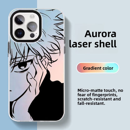 ✨ Coque iPhone Anime Laser Aurora – Design lumineux & protection intégrale