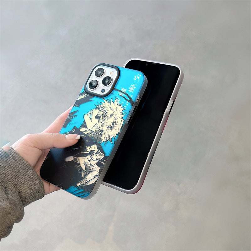 ⚡ Coque iPhone Anime “Spell Back to Fight” – Effet double face & protection antichoc