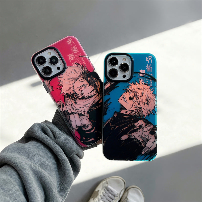 ⚡ Coque iPhone Anime “Spell Back to Fight” – Effet double face & protection antichoc