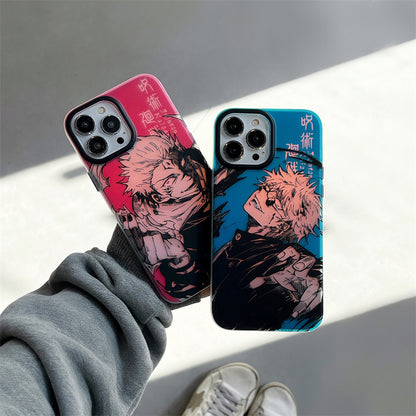 ⚡ Coque iPhone Anime “Spell Back to Fight” – Effet double face & protection antichoc