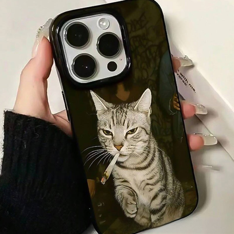 Viverrine Cat iPhone Case Transparent 🐱✨ – Artistic Design & Shockproof Protection