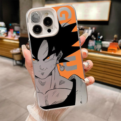 🔥 Coque iPhone Dragon Ball – Goku & Vegeta en design laser ultra stylé