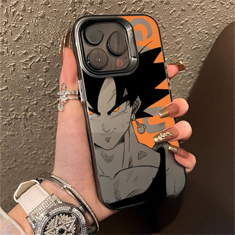 🔥 Coque iPhone Dragon Ball – Goku & Vegeta en design laser ultra stylé