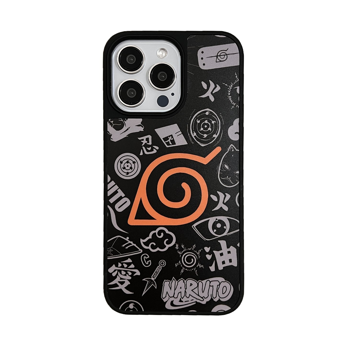 🔥 Coque iPhone Naruto – Nuage Akatsuki & Kyûbi, protection antichoc stylée