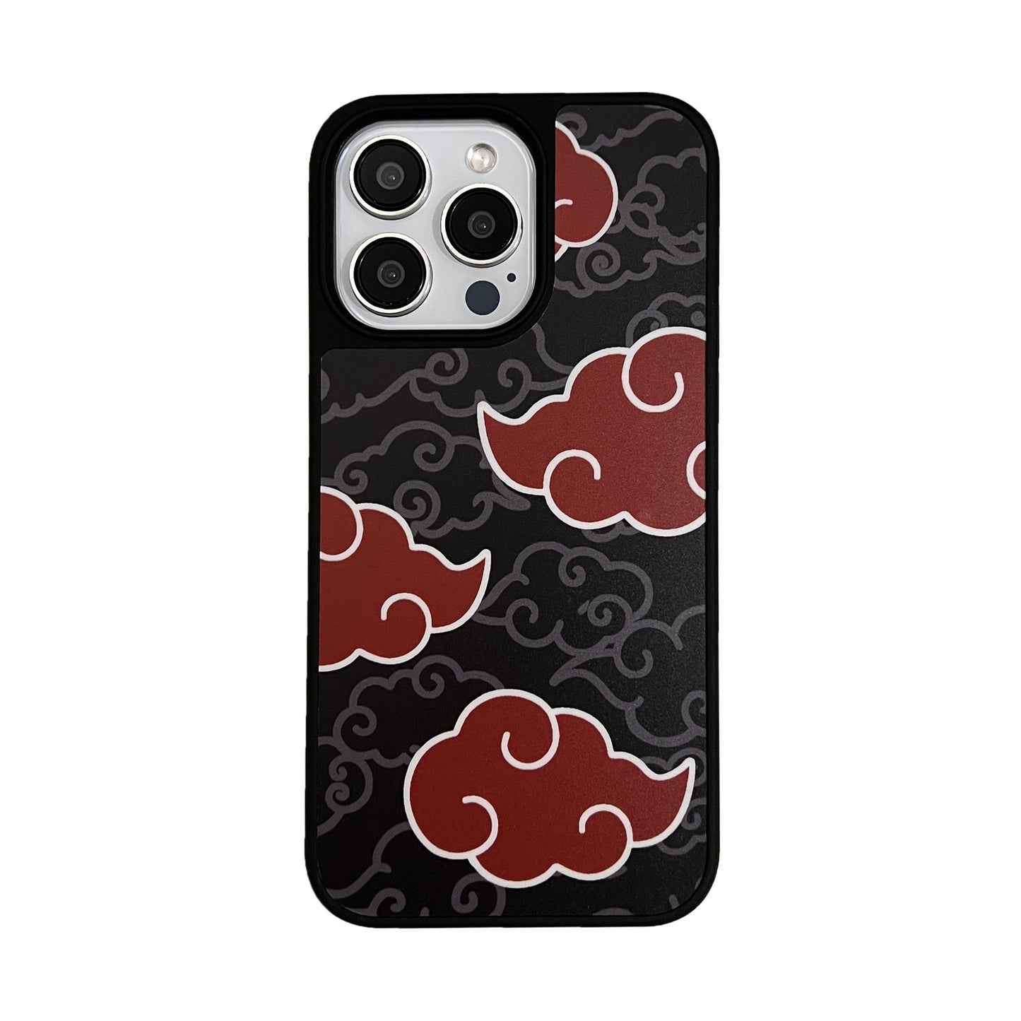 🔥 Coque iPhone Naruto – Nuage Akatsuki & Kyûbi, protection antichoc stylée