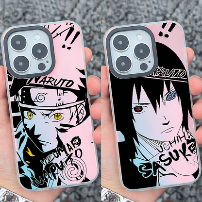 🔥 Coque iPhone Naruto & Sasuke – Design laser premium & protection intégrale