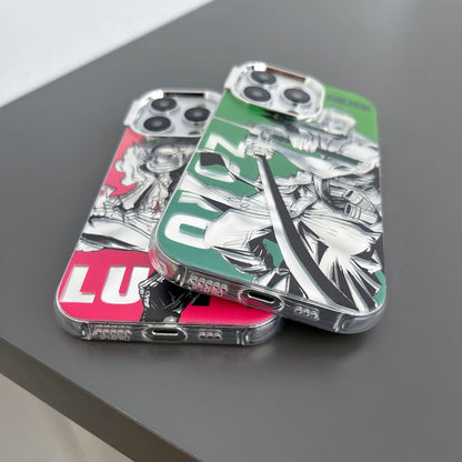 🏴‍☠️ Coque iPhone One Piece – Luffy & Zoro effet métal premium & protection intégrale