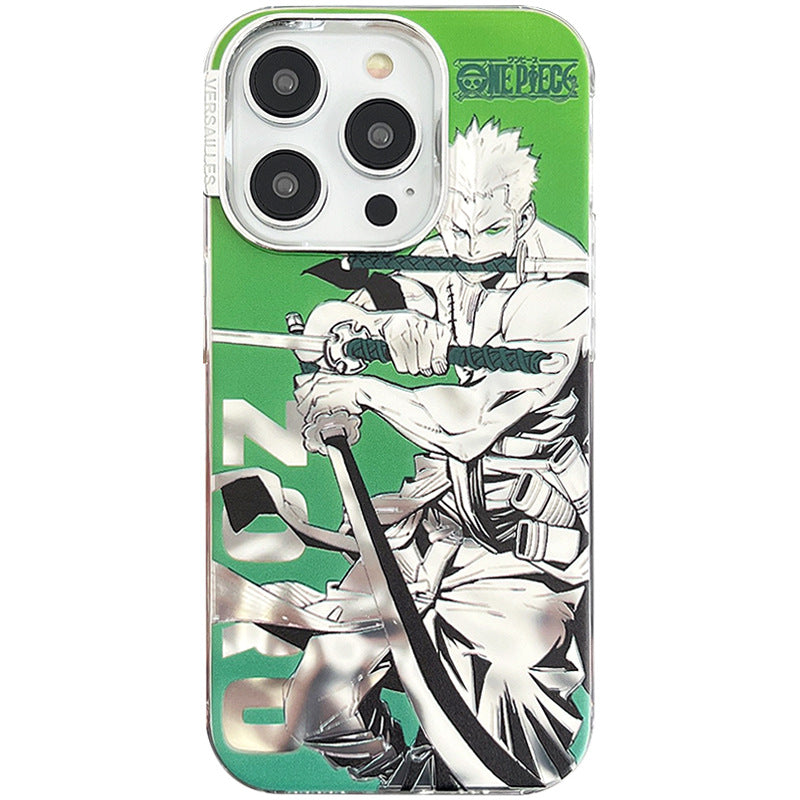 🏴‍☠️ Coque iPhone One Piece – Luffy & Zoro effet métal premium & protection intégrale