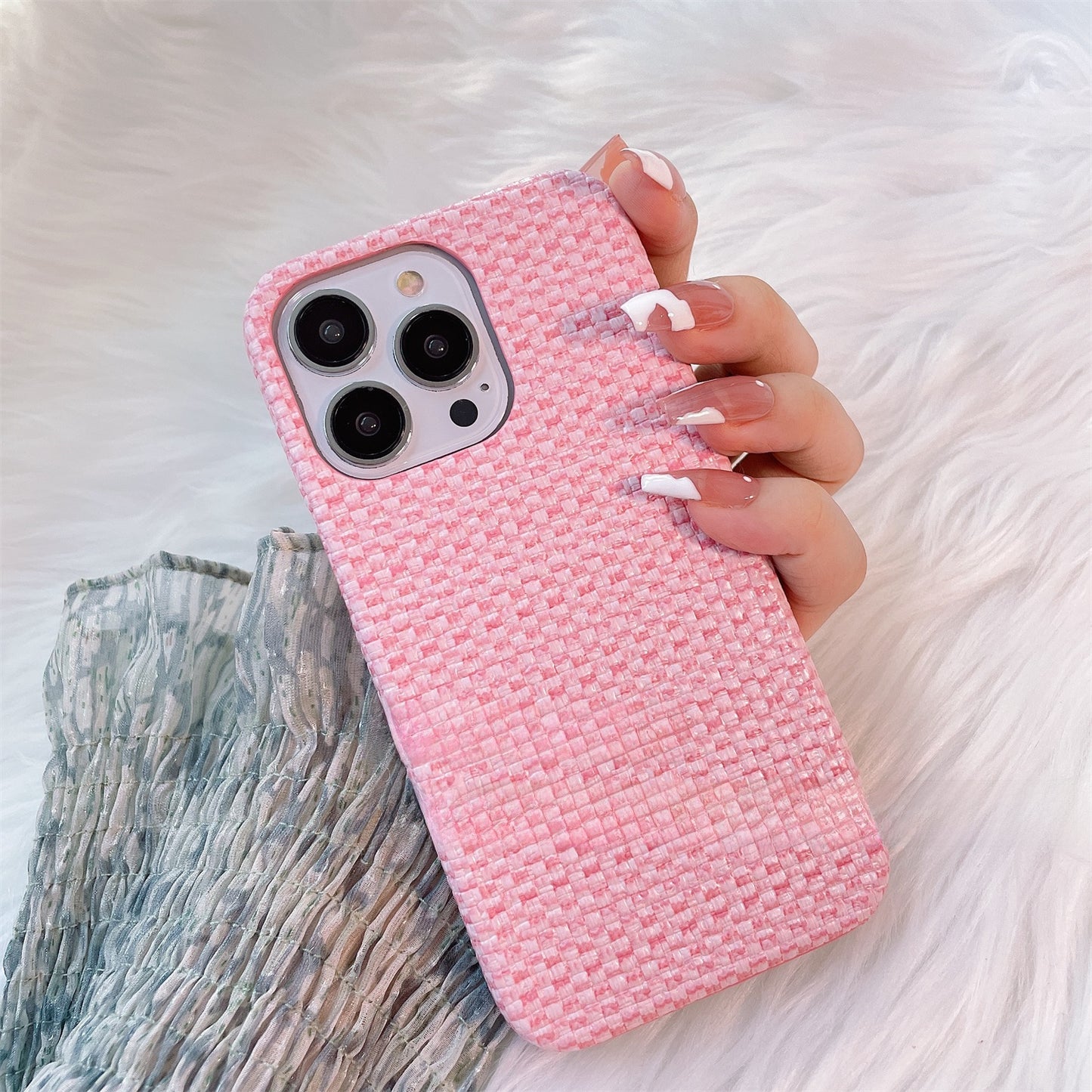 Woven-pattern iPhone case