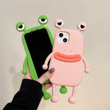 Étui de téléphone grenouille en silicone